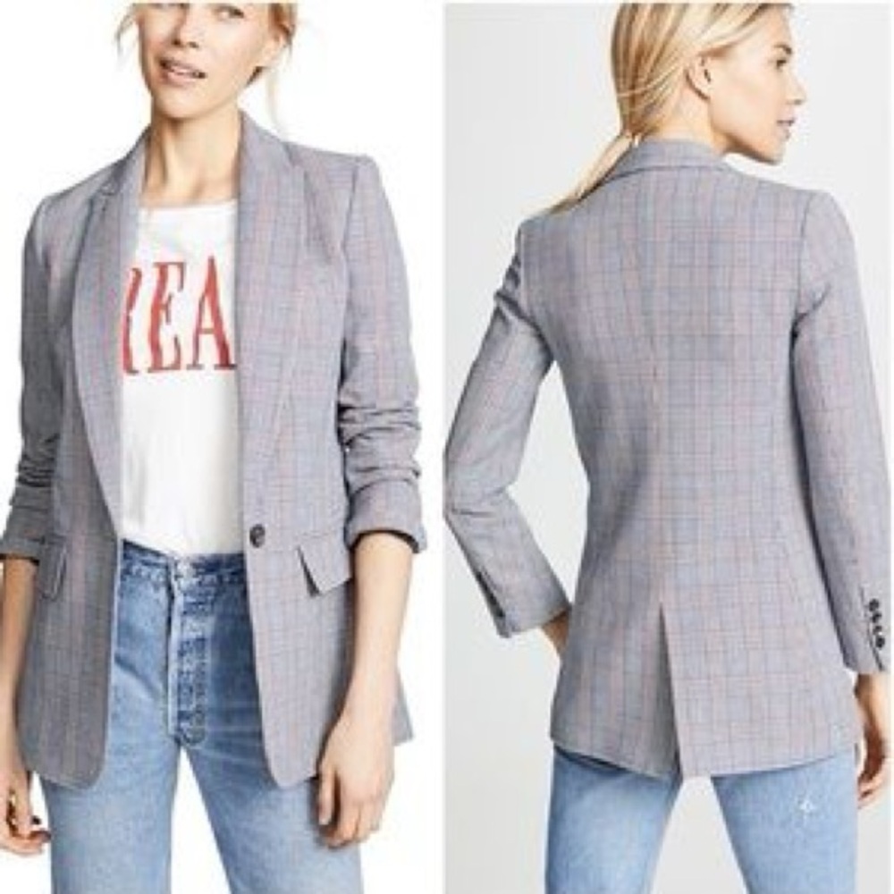 Equipment Jeanne Blazer in Blue Multi
Size 4 NWT